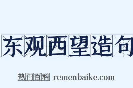 东观西望造句是什么意思的图片